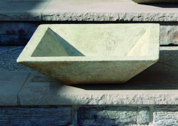 Square Low Bowl Planter 30 inch Comes in Three Different Sizes Cement